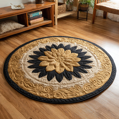 Golden Rose Quilted Round Mat NCU0HH125