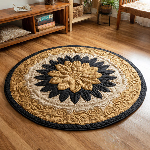 Golden Rose Quilted Round Mat NCU0HH125