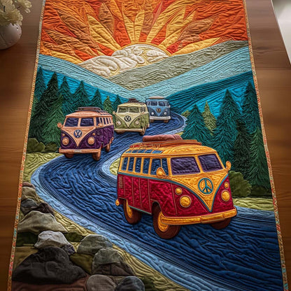 Golden Route Quilted Table Runner NCU0NT10630