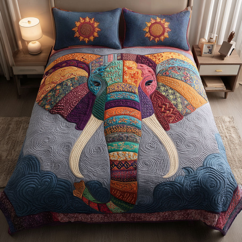 Golden Safari 3-Piece Quilted Bedding Set NCU0DK12045