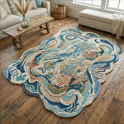Coastal Custom Shape Area Rug NCU0VT381