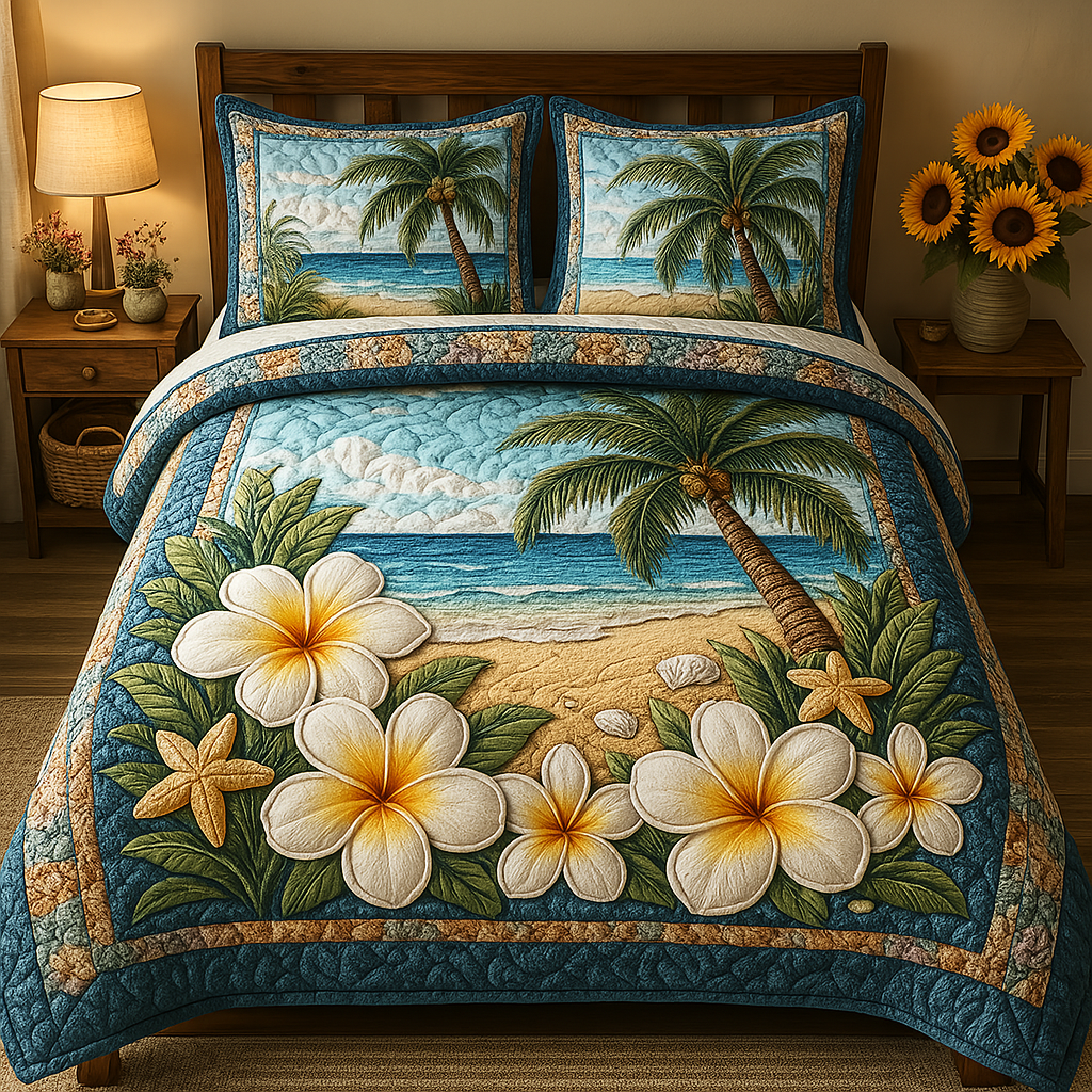 Golden Sands 3-Piece Quilted Bedding Set NCU0VL1856
