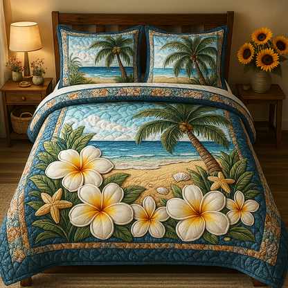 Golden Sands 3-Piece Quilted Bedding Set NCU0VL1856