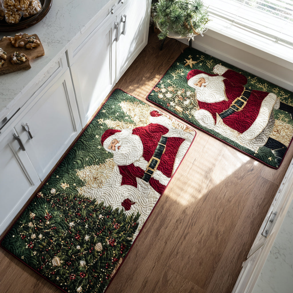 Golden Santa Kitchen Area Rug NCU0DV8494