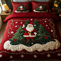 Golden Santa Workshop Wonder 3-Piece Quilted Bedding Set NCU0DK2056
