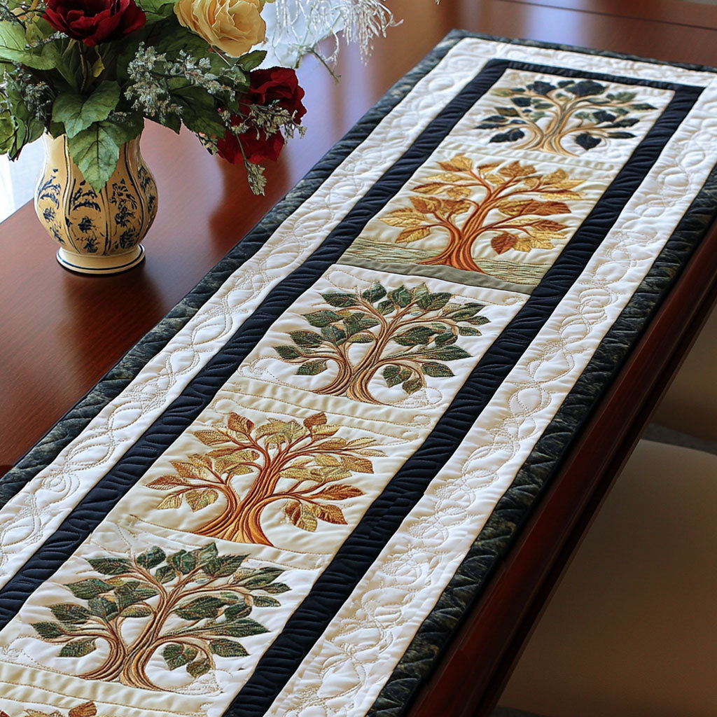 Golden Seasons Quilted Table Runner NCU0NT3013