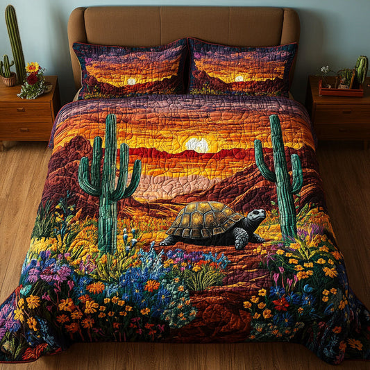 Golden Shell 3-Piece Quilted Bedding Set NCU0NT6969