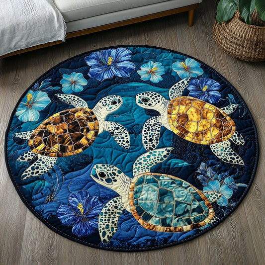 Golden Shell Serenity Quilted Round Mat NCU0NT4540