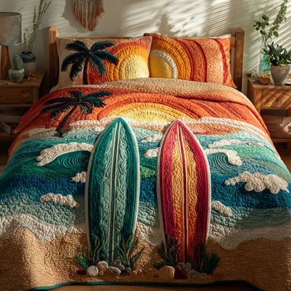 Golden Shores 3-Piece Quilted Bedding Set NCU0VL3540