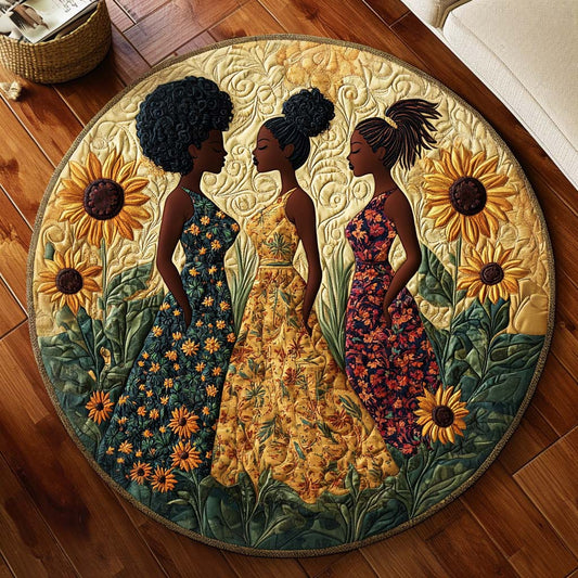 Golden Sisterhood Quilted Round Mat NCU0NT8237