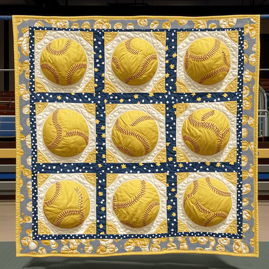 Golden Softball Quilted Blanket NCU0TH1480