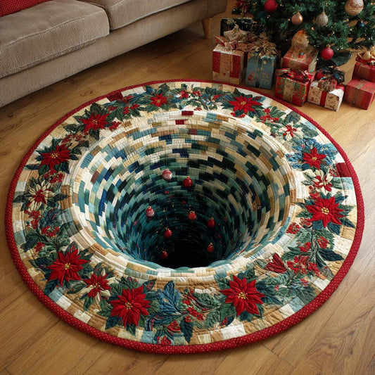 Golden Spiral Quilted Round Mat NCU0NT10007