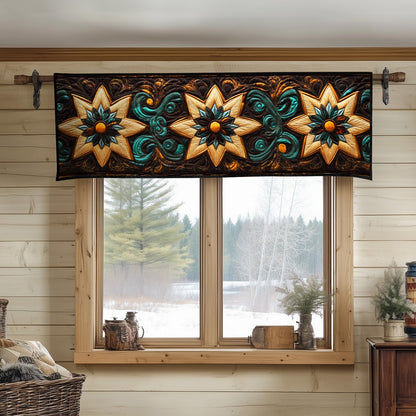 Golden Star Bloom Quilted Valance NCU0NT6666