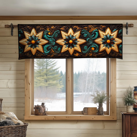 Golden Star Bloom Quilted Valance NCU0NT6666