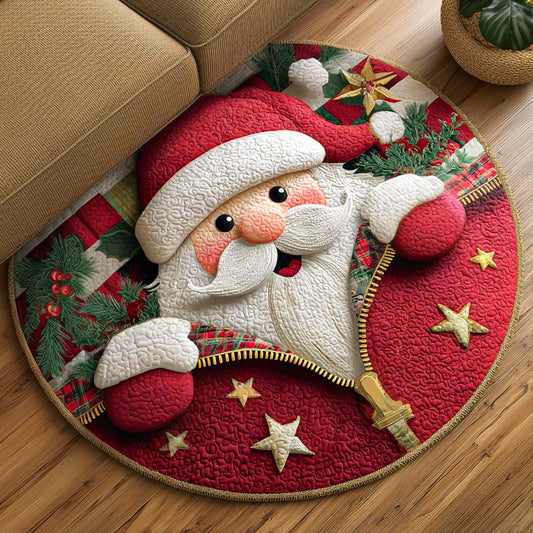 Golden Star Quilted Round Mat NCU0NT9741