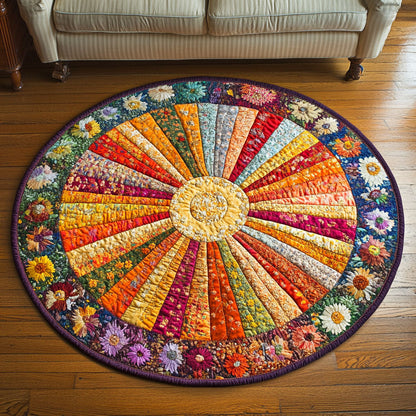 Golden Sun Quilted Round Mat NCU0DK11956