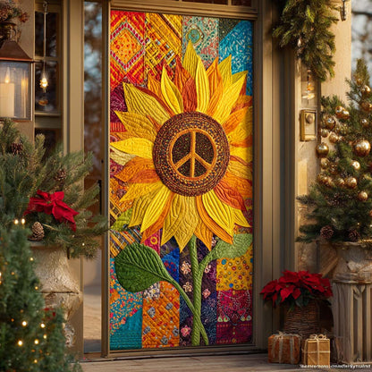 Golden Sunflower Glow Quilted Door Cover NCU0XD1609