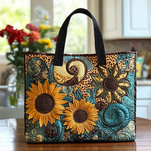 Golden Sunflower Lane Quilted Tote Bag NCU0NT8464