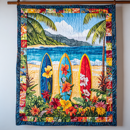 Golden Sunset Board Quilted Blanket NCU0VL2713