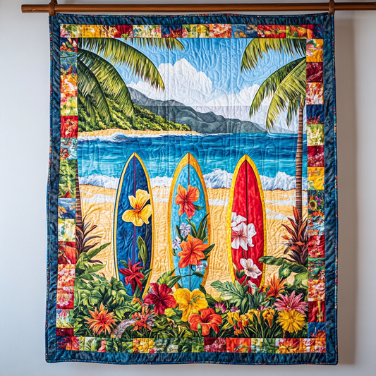 Golden Sunset Board Quilted Blanket NCU0VL2713