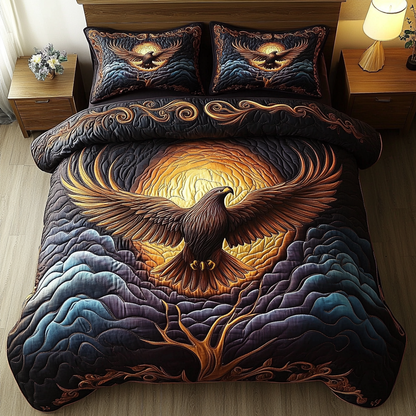 Golden Talon 3-Piece Quilted Bedding Set NCU0DK4488