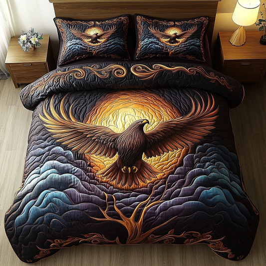 Golden Talon 3-Piece Quilted Bedding Set NCU0DK4488