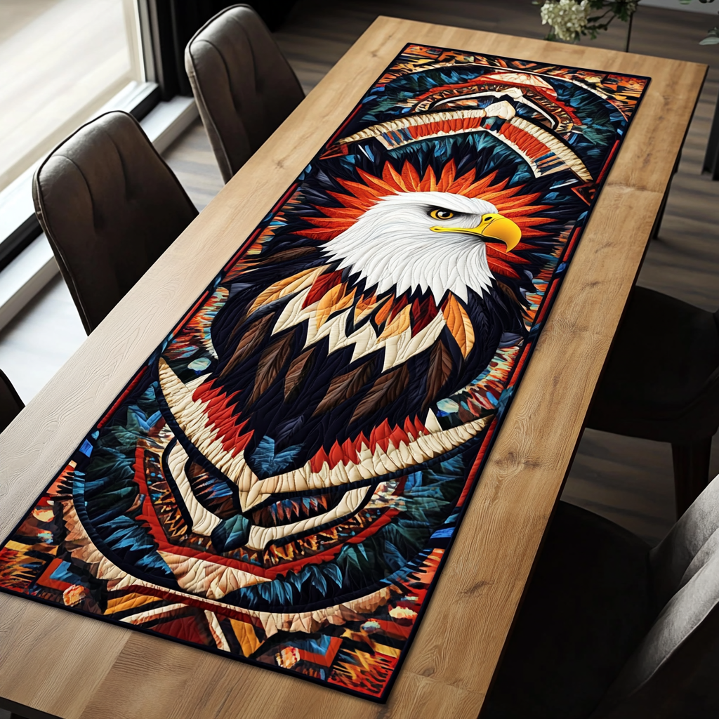 Eagle Patriotic Quilted Table Runner NCU0VT201