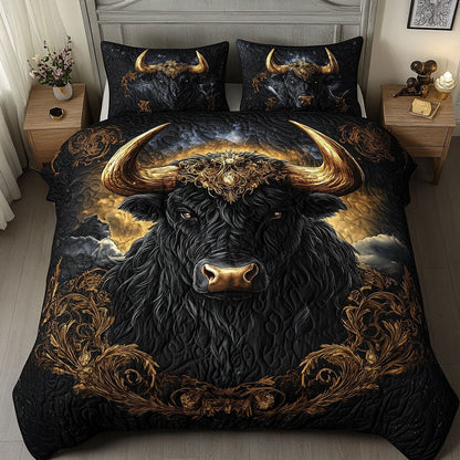 Golden Taurus 3-Piece Quilted Bedding Set NCU0NT5713