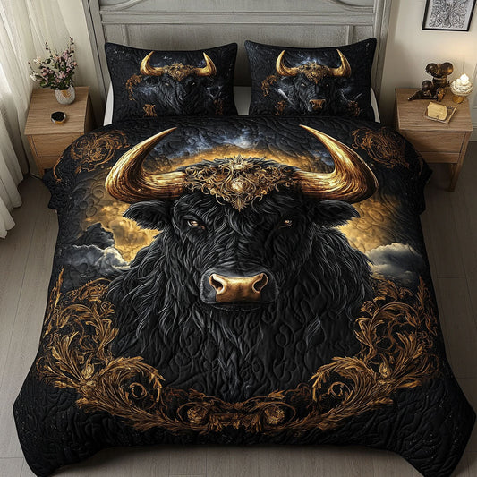 Golden Taurus 3-Piece Quilted Bedding Set NCU0NT5713