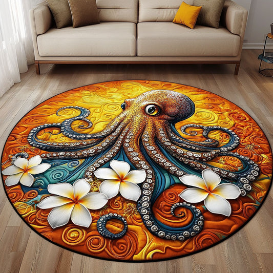 Golden Tide Quilted Round Mat NCU0NT7049