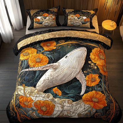 Golden Tides Voyage 3-Piece Quilted Bedding Set NCU0PT3762