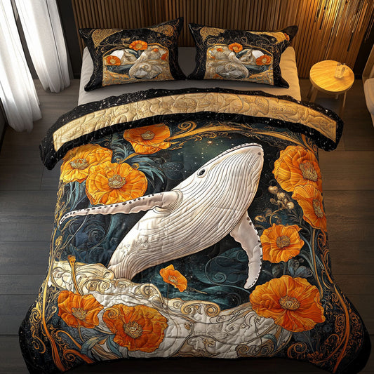 Golden Tides Voyage 3-Piece Quilted Bedding Set NCU0PT3762