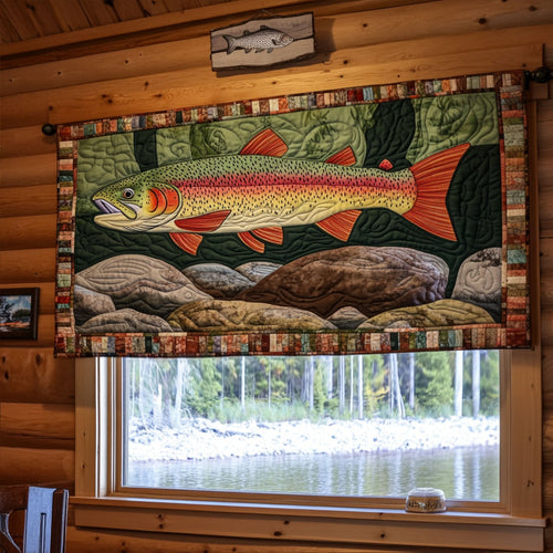 Golden Trout Retreat Quilted Valance NCU0PT4541