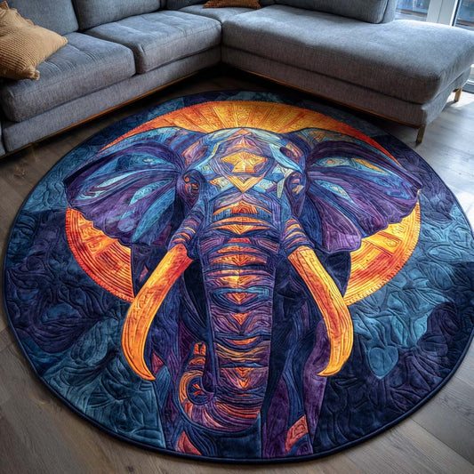Golden Tusks Round Carpet NCU0NT10726