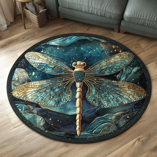 Golden Twilight Quilted Round Mat NCU0NT5047