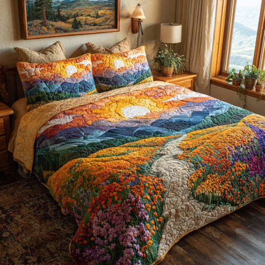 Golden Valley 3-Piece Quilted Bedding Set NCU0VL3149