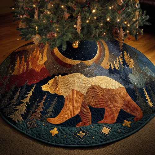 Golden Wanderer Quilted Tree Skirt NCU0XD1745