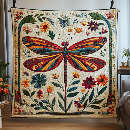 Golden Wing Dance Quilted Blanket NCU0PT4998