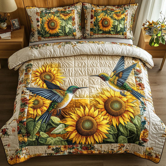 Golden Wings 3-Piece Quilted Bedding Set NCU0NT3341