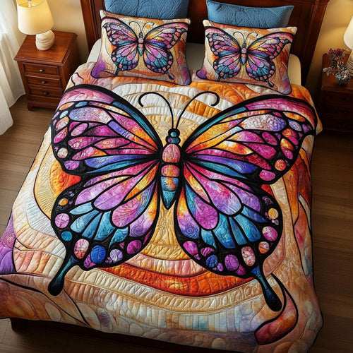 Golden Wings 3-Piece Quilted Bedding Set NCU0NT6548