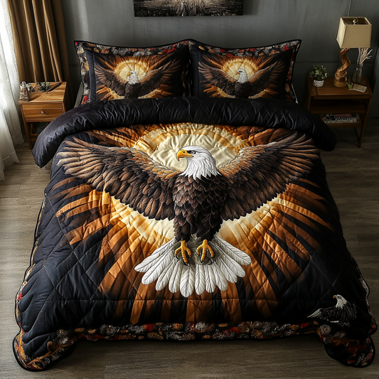 Golden Wings 3-Piece Quilted Bedding Set NCU0VH2227