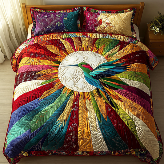 Golden Wings 3-Piece Quilted Bedding Set NCU0VL922