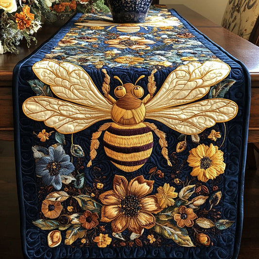 Golden Wings Quilted Table Runner NCU0NT4012