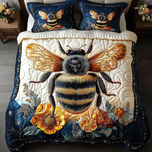 Golden Wings Whisper 3-Piece Quilted Bedding Set NCU0NT3176