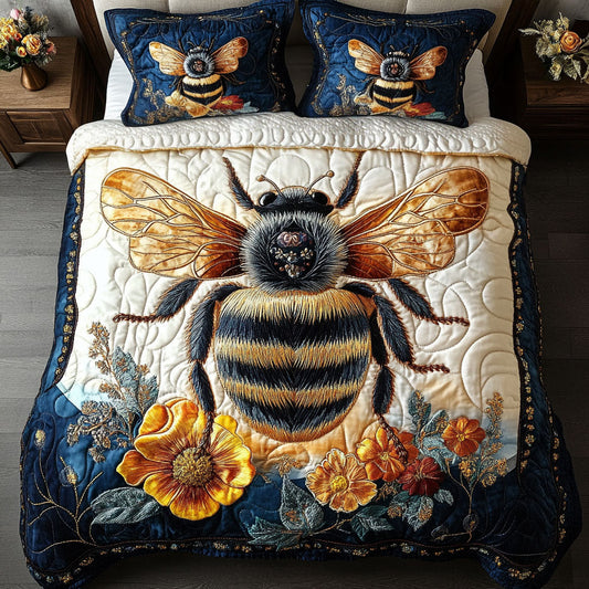Golden Wings Whisper 3-Piece Quilted Bedding Set NCU0NT3176