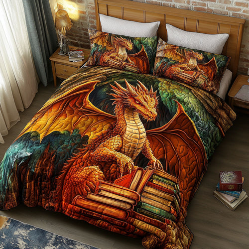Golden Wisdom Watcher 3-Piece Quilted Bedding Set NCU0NT5783