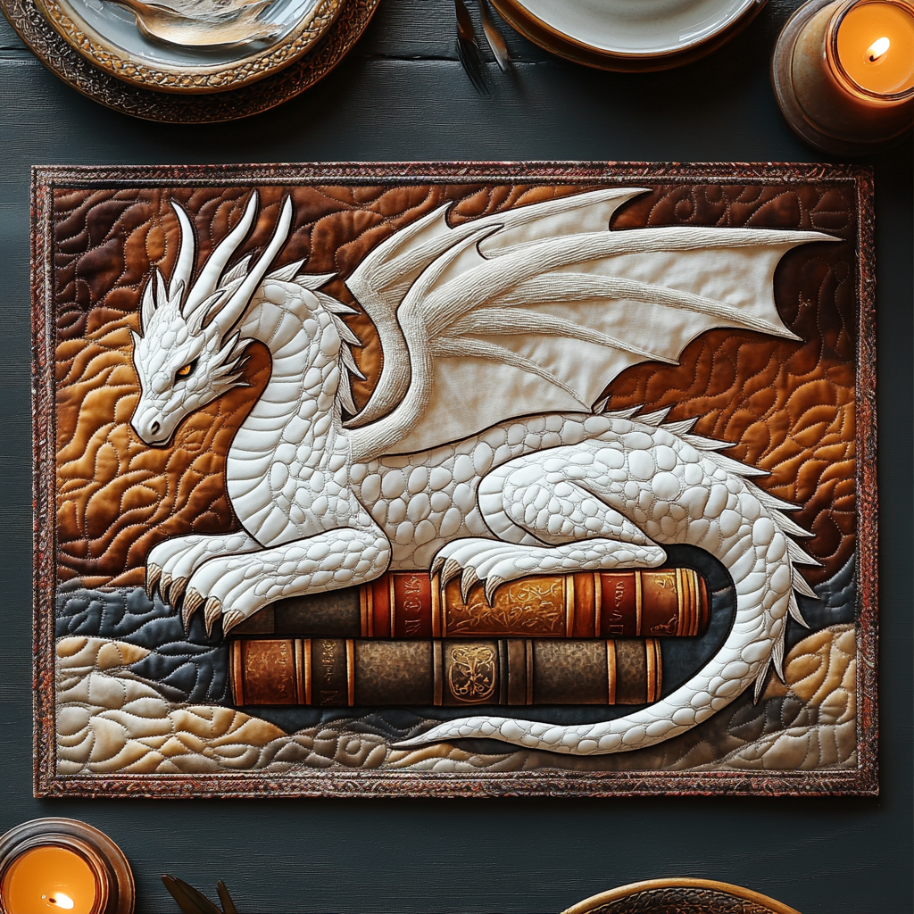 Golden Wyrm Quilted Place Mat NCU0DV3775