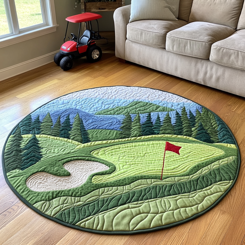 Golf Horizon Quilted Round Mat NCU0DK7979