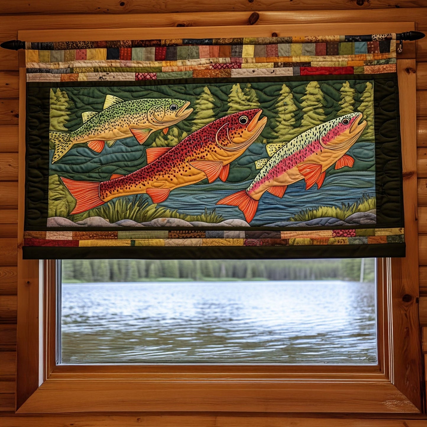 Gone Fishing Quilted Valance NCU0PT4866