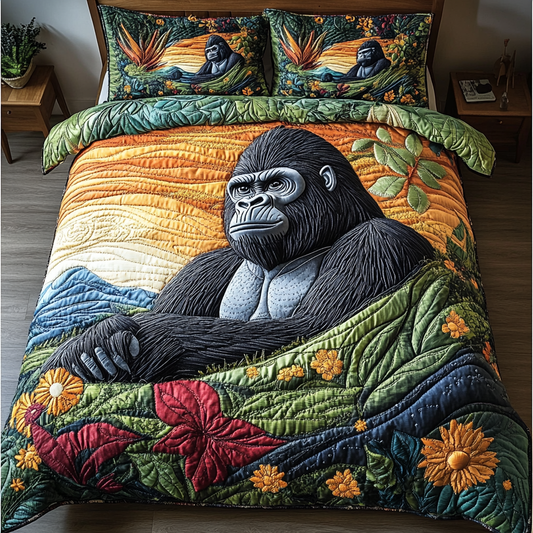 Gorilla Shadows 3-Piece Quilted Bedding Set NCU0DK4088